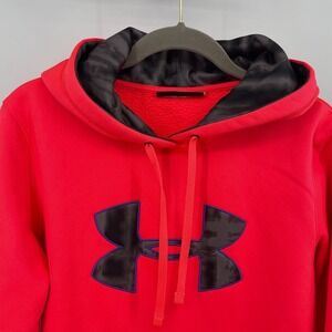 Under Armour Storm Hoodie Mens Large Loose Neon Orange Infrared Camo Logo